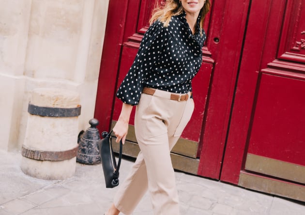 chemise pois et chino